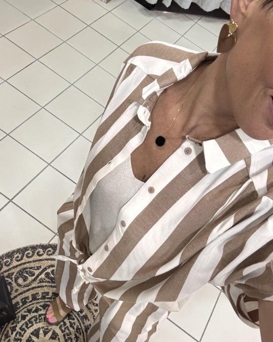 Top beige/doré