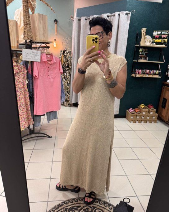 Robe Olga Beige/Gold