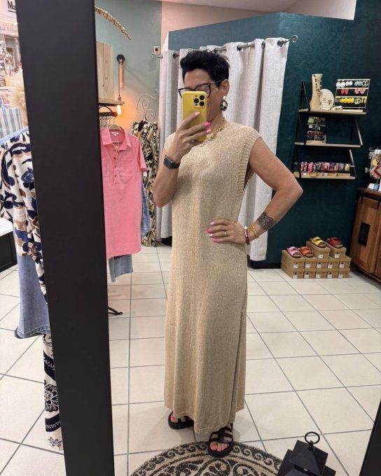 Robe Olga Beige/Gold