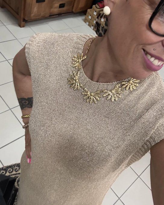 Robe Olga Beige/Gold