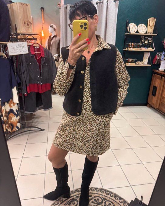 Robe coton LÉOPARD