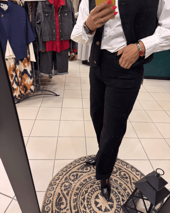 Pantalon Strass Noir