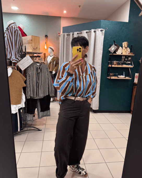 Pantalon BARREL marron