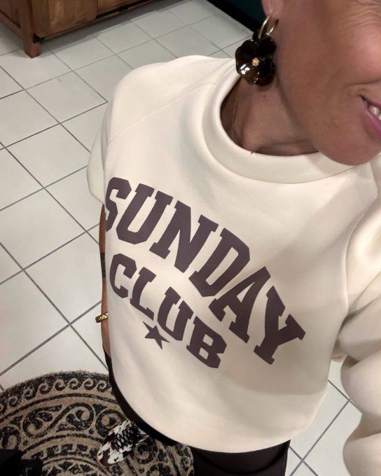 Sweat BEIGE CLAIR(SUNDAY CLUB)