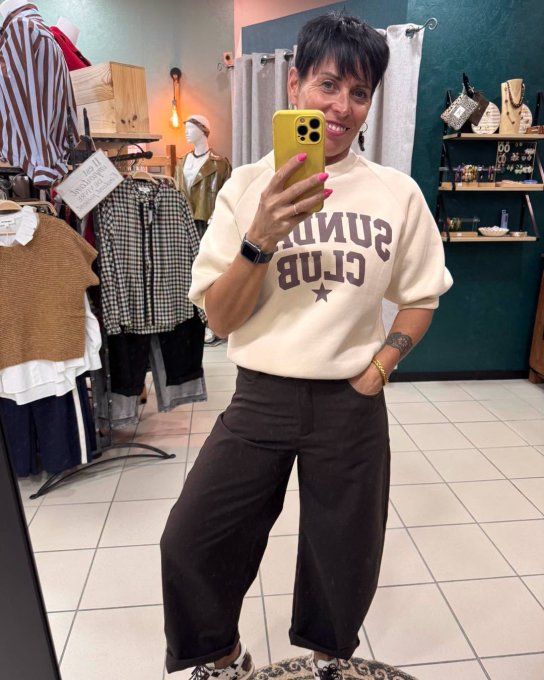 Pantalon BARREL marron
