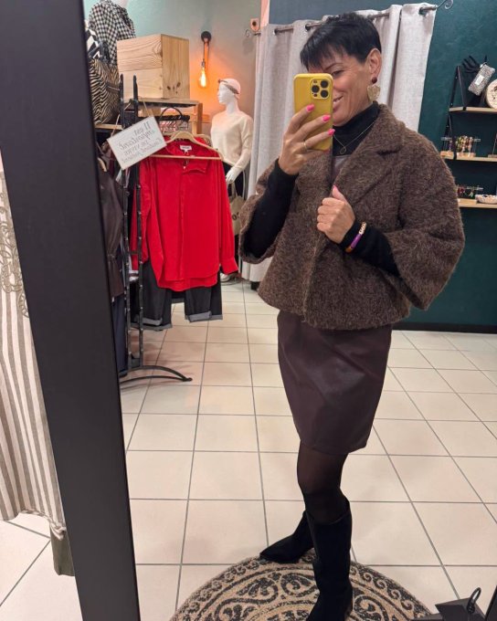 Robe MALIKA bordeaux chocolaté