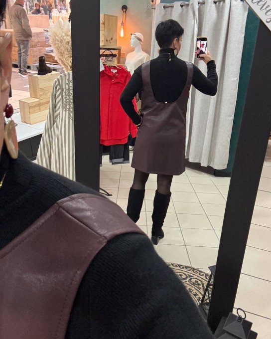 Robe MALIKA bordeaux chocolaté