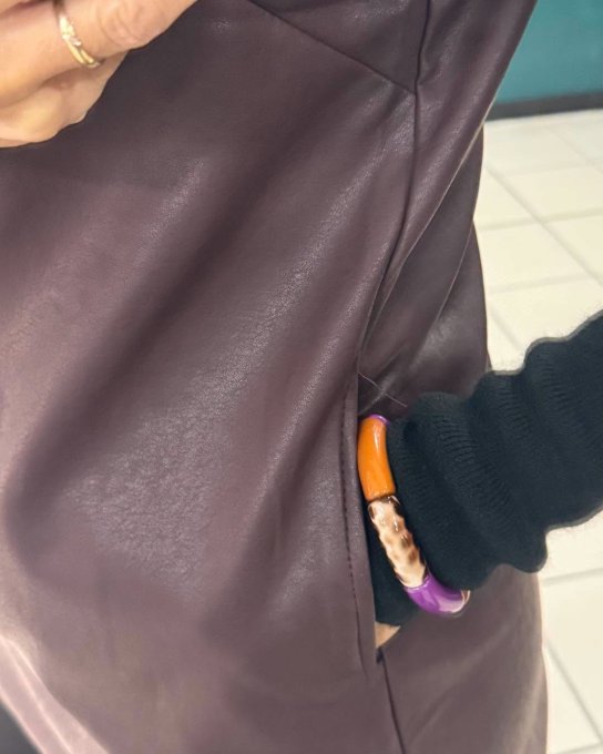 Robe MALIKA bordeaux chocolaté