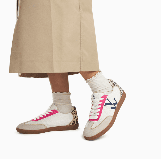Baskets monogramme Charlize multicolores à semelle rétro