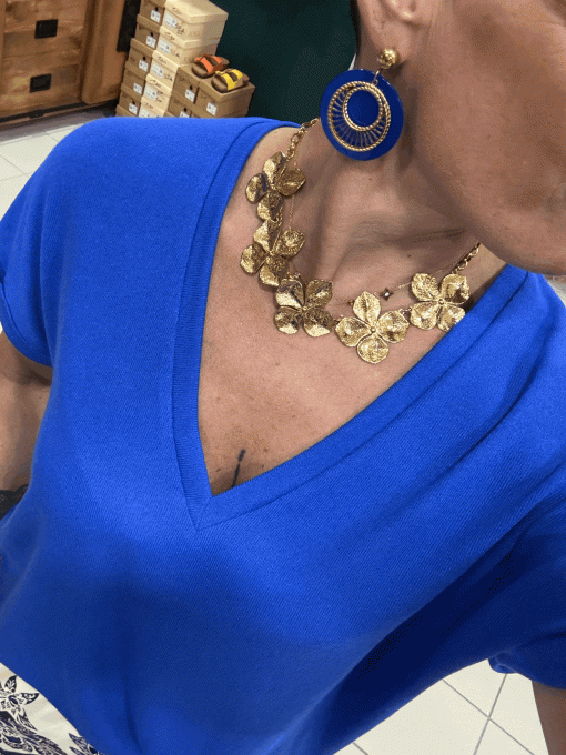 Tee-shirt Bleu Electrique