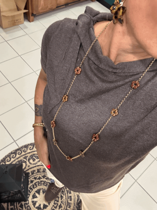 Pull fin Fléane Chocolat