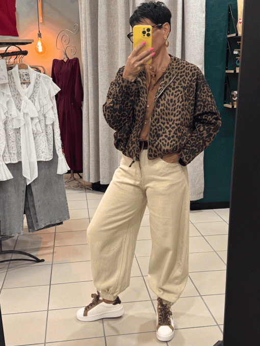 Veste Bombers Léopard