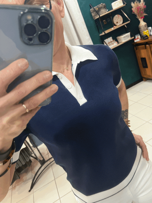 Polo bleu marine