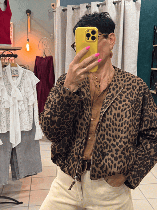 Veste Bombers Léopard