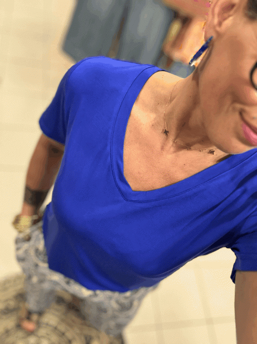 Tee shirt basic bleu 