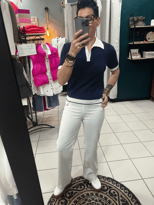Polo bleu marine